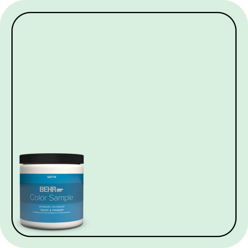 BEHR PREMIUM PLUS #P410-1 Pond Scape Enamel Interior/Exterior Paint & Primer Color Sample (1)