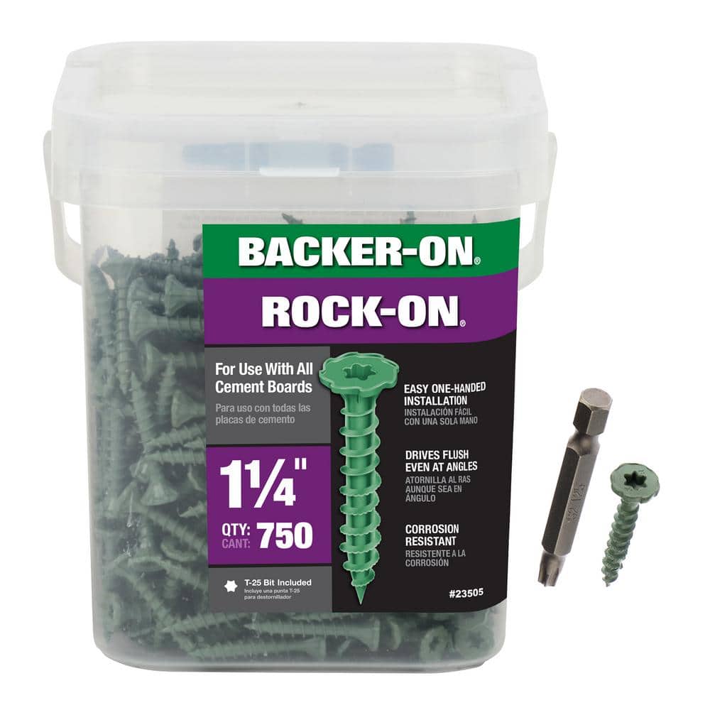 Backer-On #9 x 1-1/4 in. Star Drive Serrated Head Cement Board Screws (750-Pack)