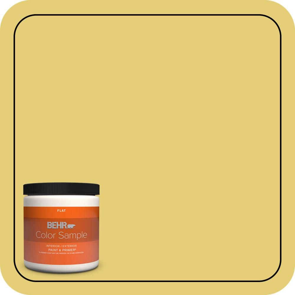 BEHR PREMIUM PLUS #P320-5 Green Papaya Flat Interior/Exterior Paint & Primer Color Sample (1)