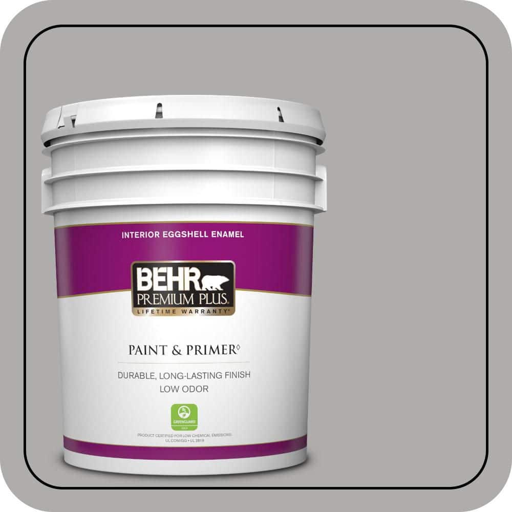 BEHR PREMIUM PLUS #N520-3 Flannel Gray Enamel Interior/Exterior Paint & Primer Color Sample (1)