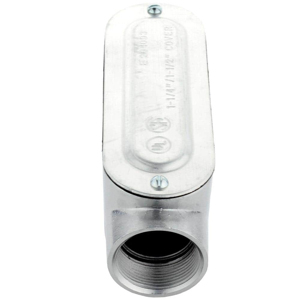Commercial Electric 1-1/2 in. Rigid Metal Conduit (RMC) Threaded Conduit Body with Stamped Cover (Type LB) (3)