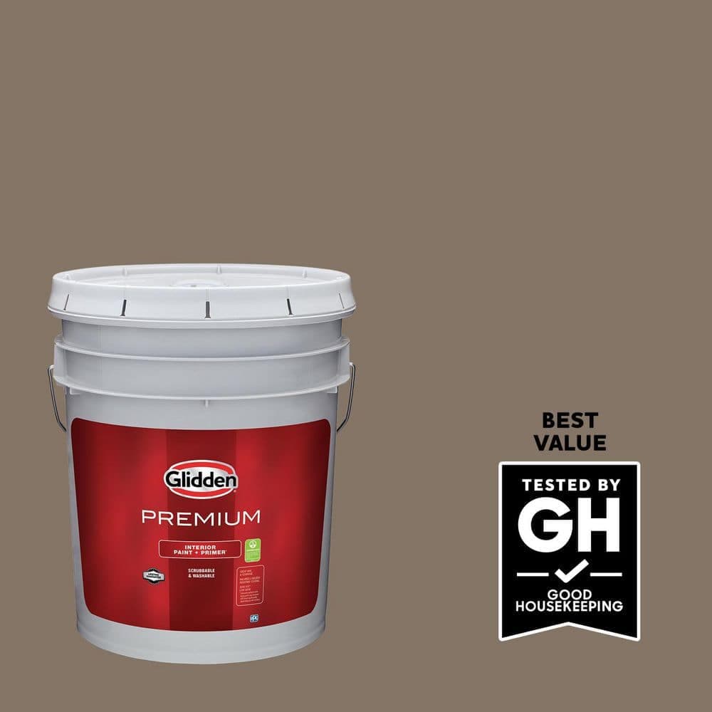 Glidden Premium 5 gal. PPG1020-6 Wicker Basket Flat Interior Latex Paint