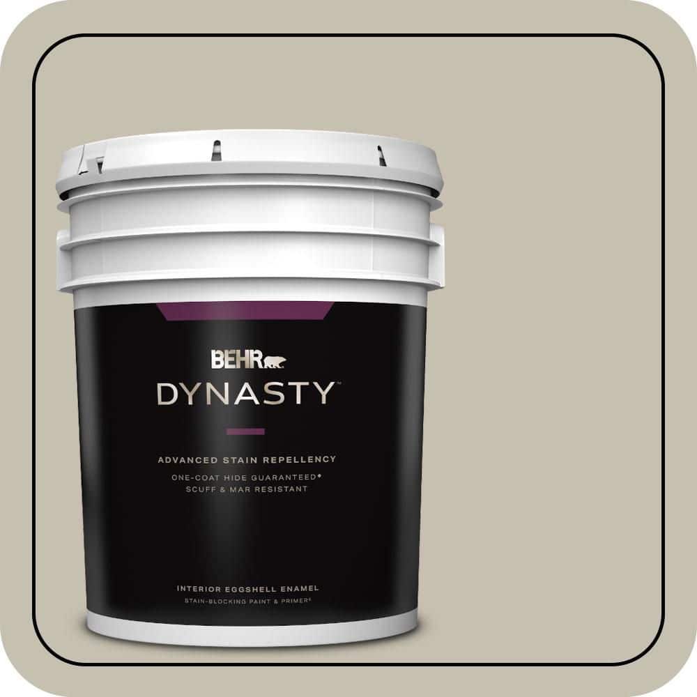 BEHR DYNASTY 5 gal. #PPU8-17 Fortress Stone Eggshell Enamel Interior Stain-Blocking Paint & Primer