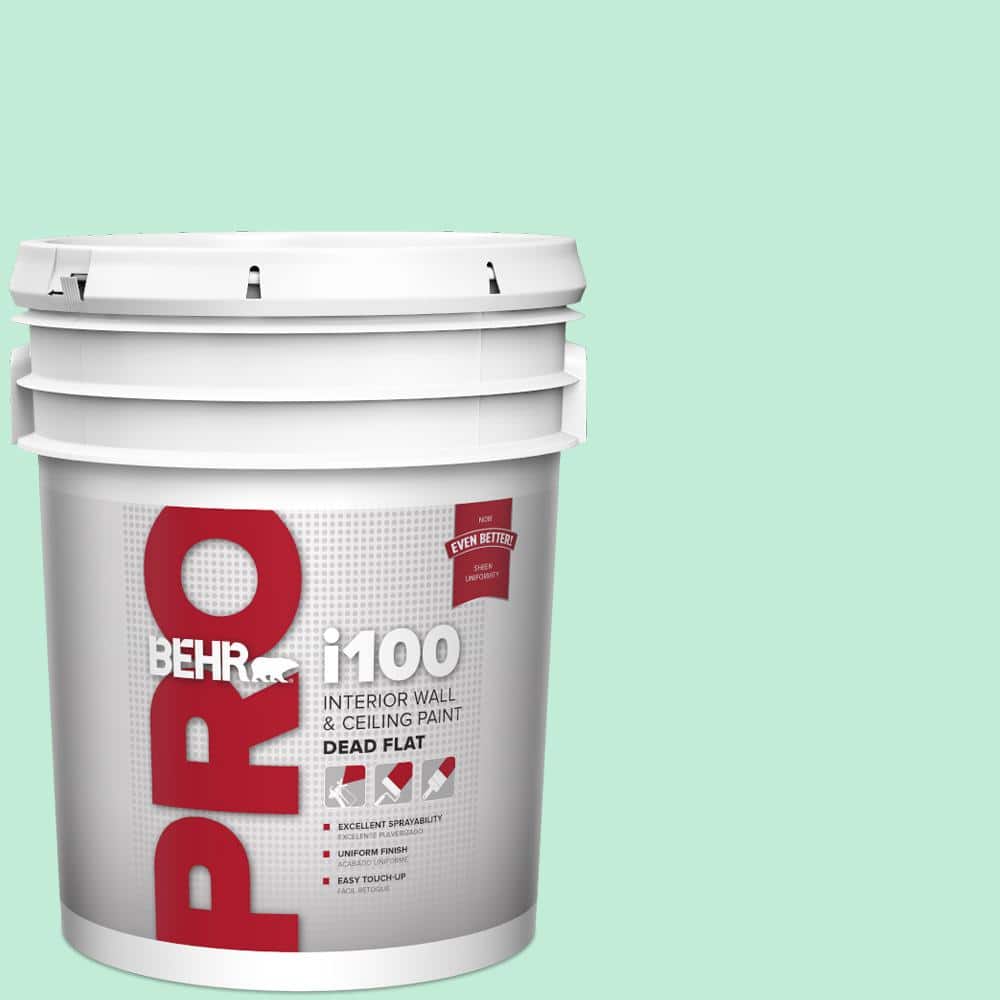 BEHR PRO 5 gal. #470A-2 Seafoam Pearl Dead Flat Interior Paint