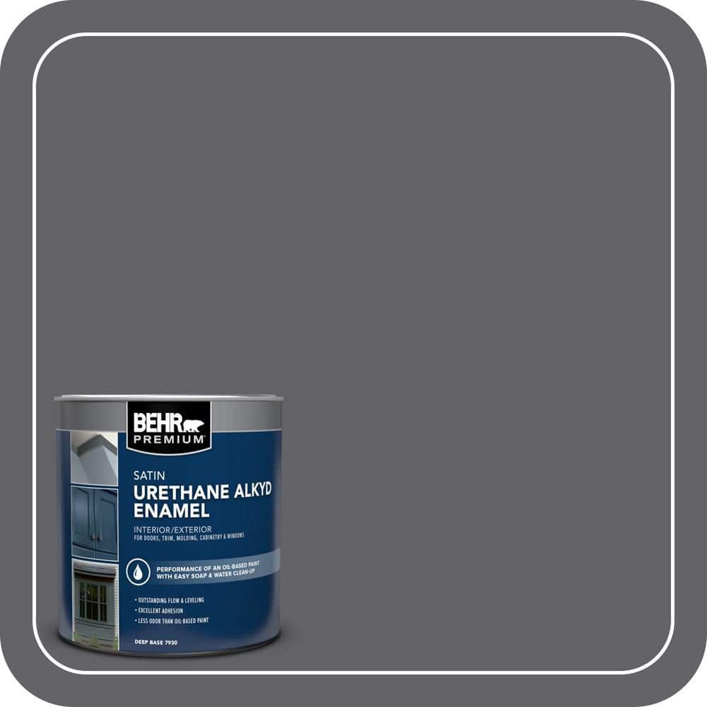 BEHR PREMIUM 1 qt. #N530-6 Digital Satin Enamel Urethane Alkyd Interior/Exterior Paint (1)