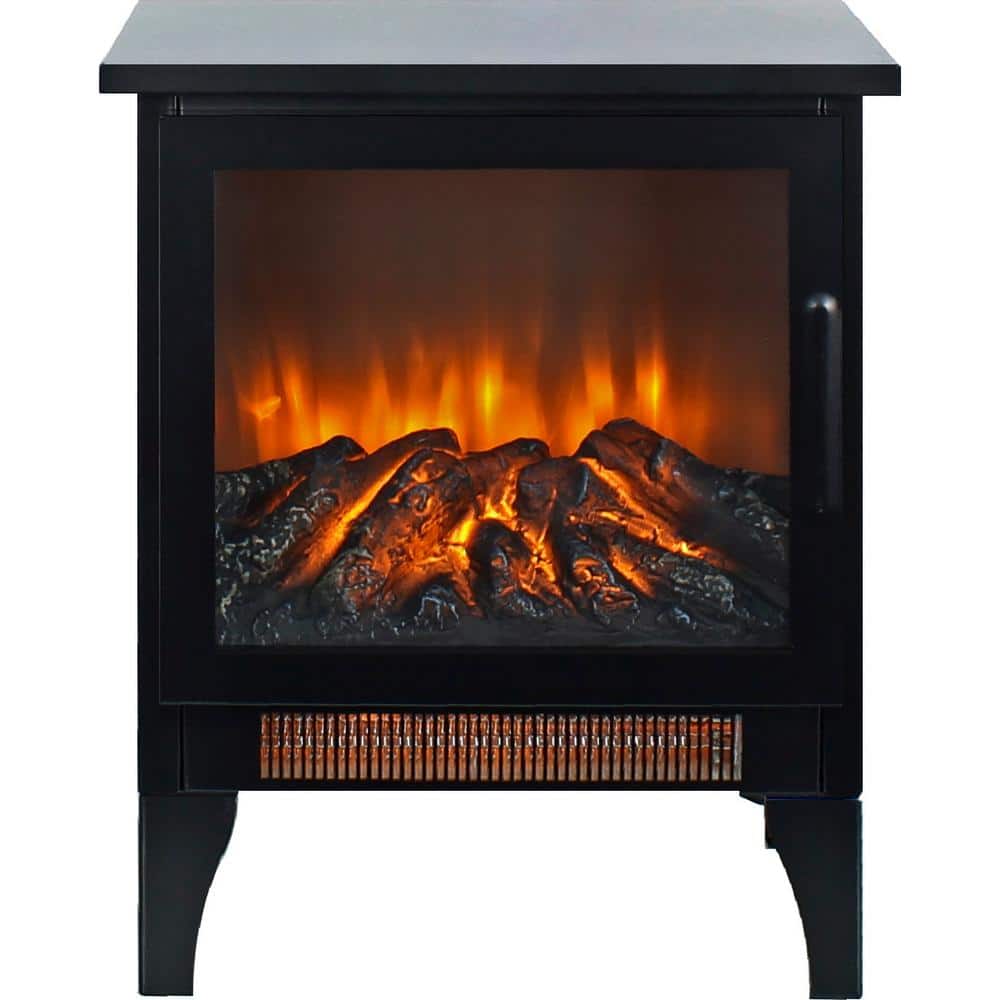 Mondawe 15 in. 400 sq. ft. 3-Sided 3D Flame Electric Stove in Black (3)