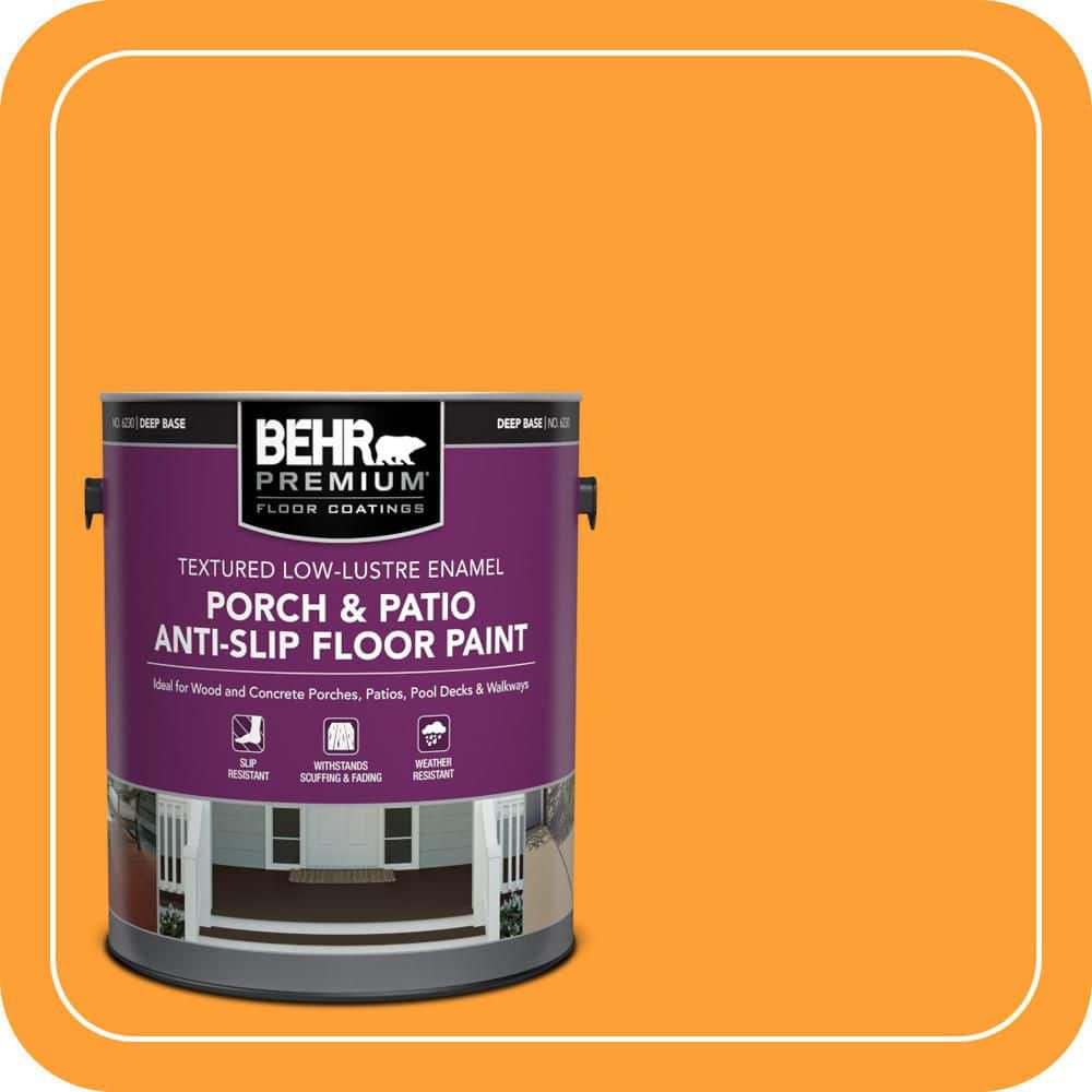 BEHR PREMIUM 1 gal. #P250-7 Blazing Bonfire Textured Low-Lustre Enamel Interior/Exterior Porch and Patio Anti-Slip Floor Paint