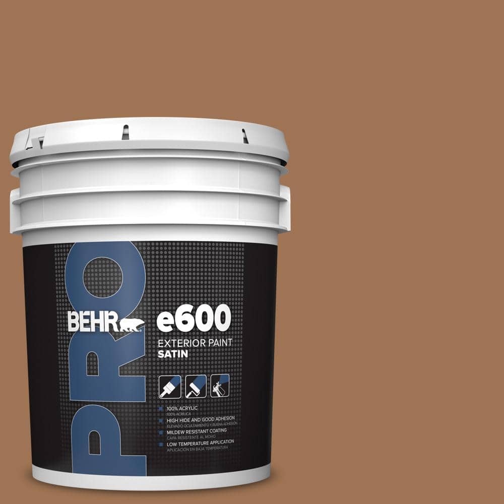 BEHR PRO 5 gal. #S240-6 Ranch Brown Satin Exterior Paint