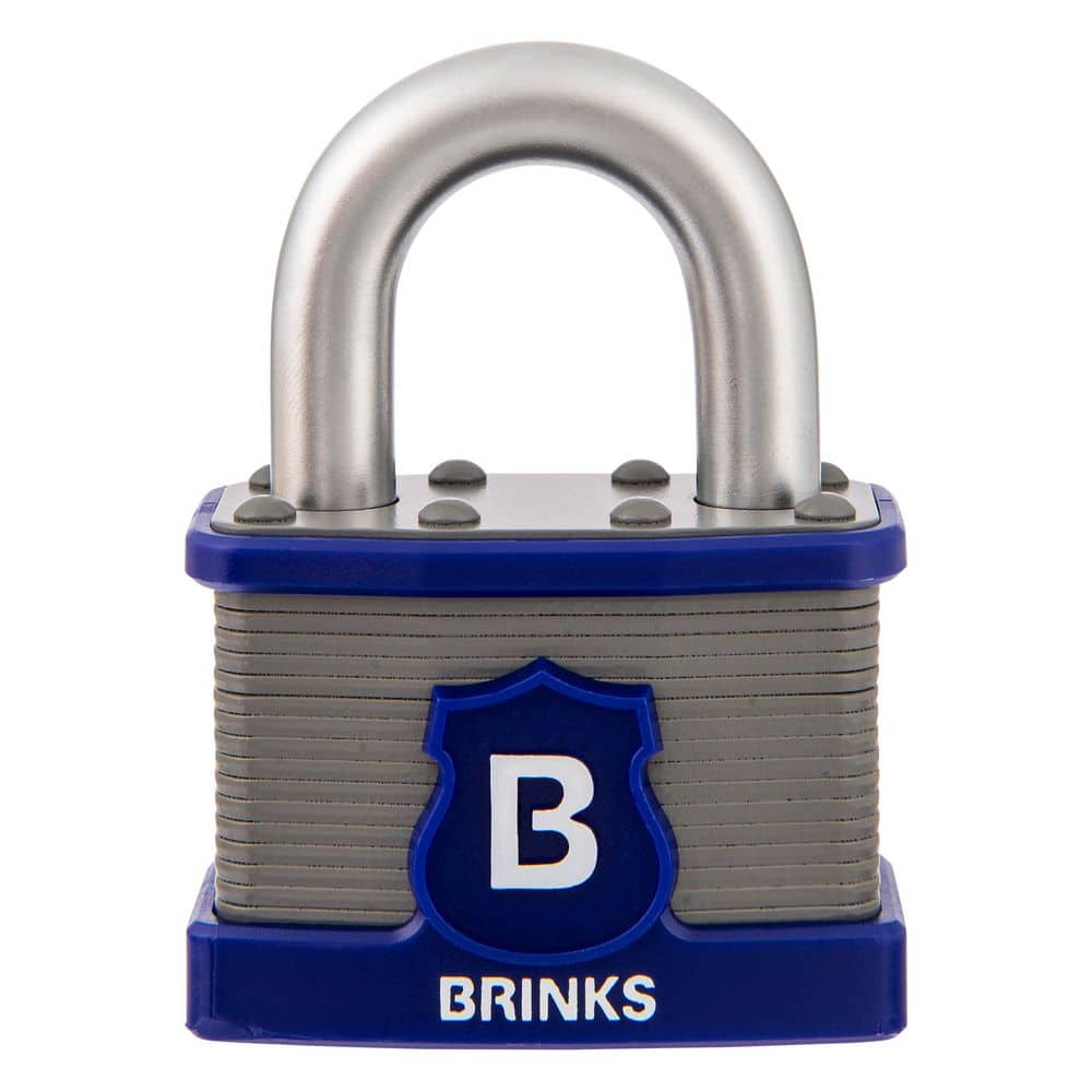 Brinks 2 in. Boron Steel Shackle (50 mm) Commercial Laminated Steel Padlock