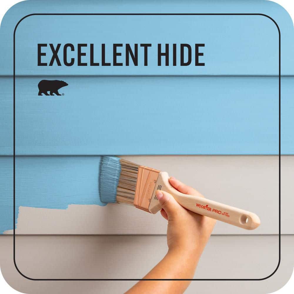 BEHR PREMIUM PLUS 1 qt. #540B-4 Horizon Haze Flat Exterior Paint & Primer (3)