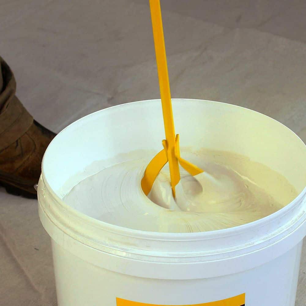 KIWDZFU Hex Head Paint and Mud Mixer Stirrer for Drill Bits 1 to 5 Gal. Drums Non-Slip Easy Clean Yellow (2)
