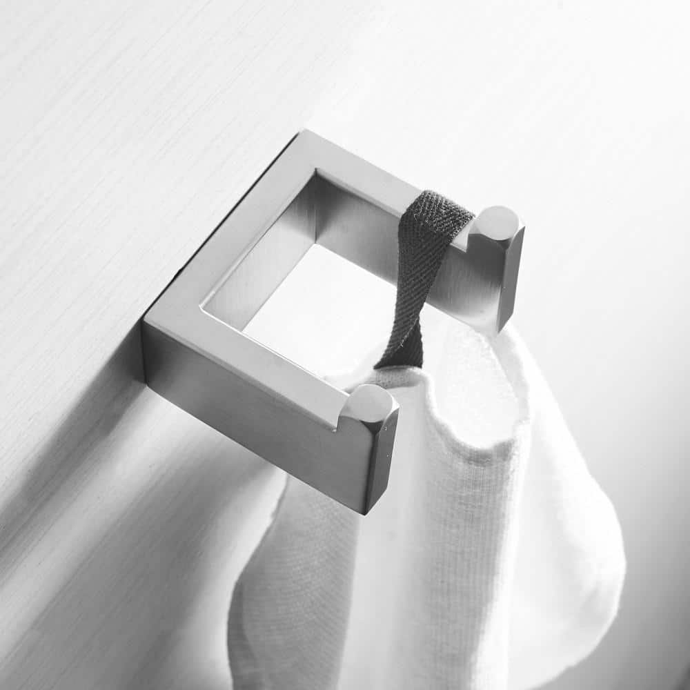 Dimakai J-Hook Robe/Towel Hook in Brushed Nickel (2)
