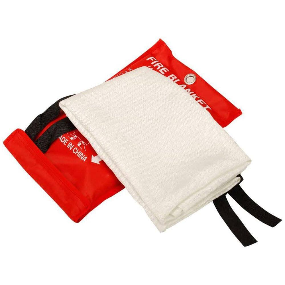 Ahfiwaso Fiberglass Emergency Fire Blanket Survival Safety Cover for Kitchen Home Car Office Warehouse 2 Pack (2)