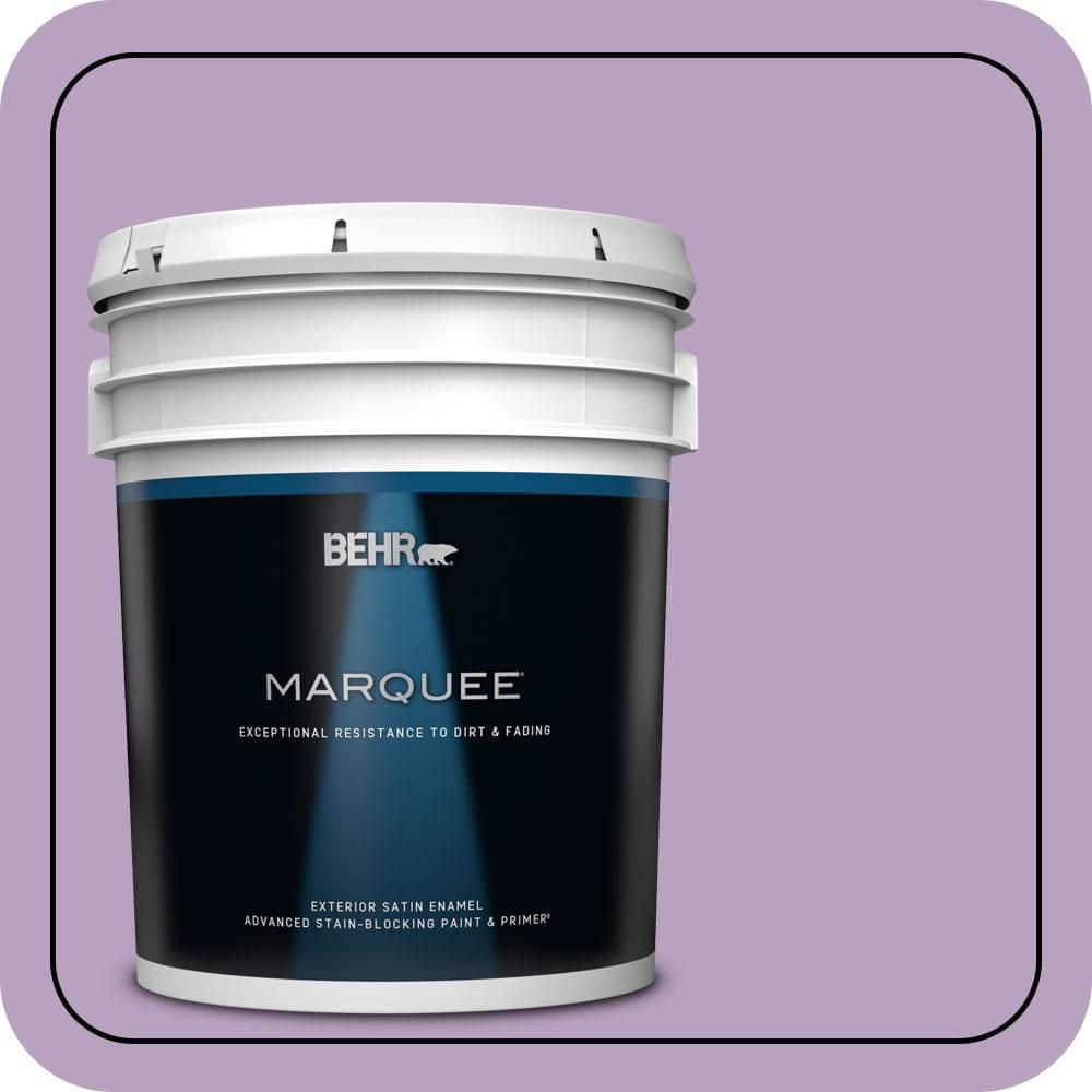 BEHR MARQUEE 5 gal. #660D-4 Lilac Rose Satin Enamel Exterior Paint & Primer