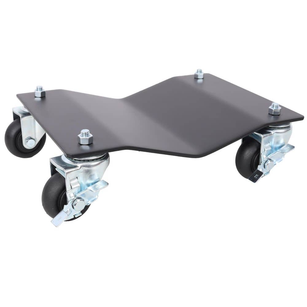 maocao hoom 2-PACK 2500 lbs. Capacity Professional Steel Vehicle Dollies, Heavy Duty Wheel Dolly Car Dolly Steel Tire Skates Brakes (2)