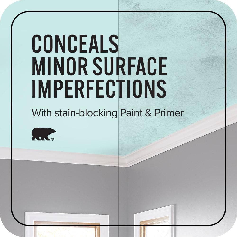 BEHR ULTRA 1 gal. #M460-1 Tahitian Sky Ceiling Flat Interior Paint with Primer (4)