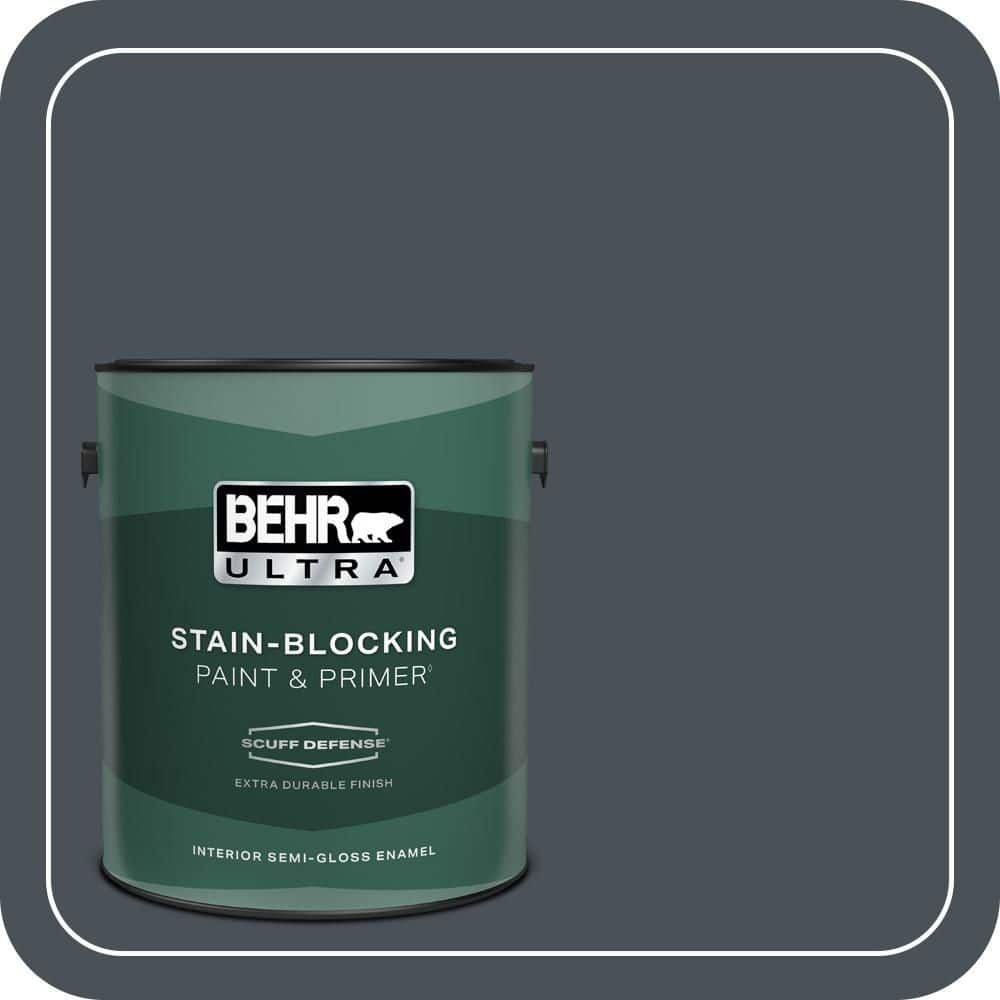 BEHR ULTRA 1 gal. #PPU25-22 Chimney Extra Durable Semi-Gloss Enamel Interior Paint & Primer