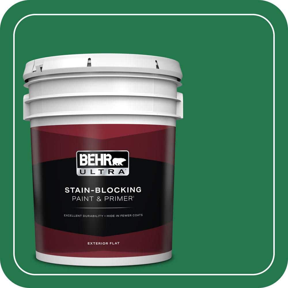 BEHR ULTRA 5 gal. #460B-7 Pine Grove Flat Exterior Paint & Primer