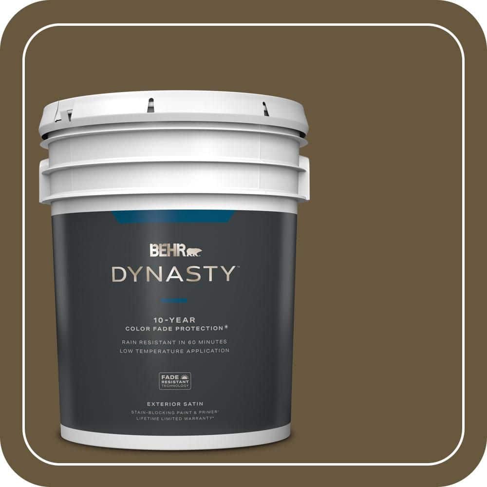 BEHR DYNASTY 5 gal. #PPU7-01 Moss Stone Satin Enamel Exterior Stain-Blocking Paint & Primer