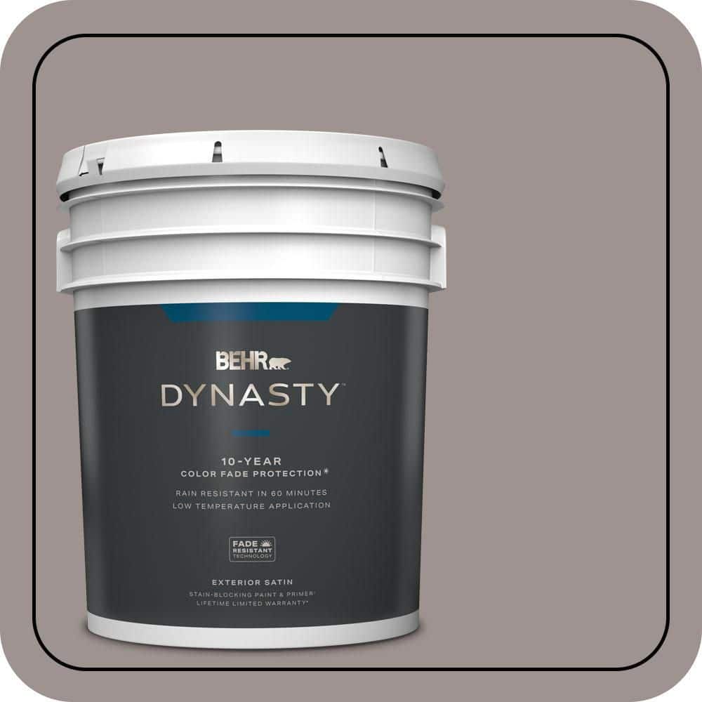BEHR DYNASTY 5 gal. #N140-4 Tavern Taupe Satin Enamel Exterior Stain-Blocking Paint & Primer