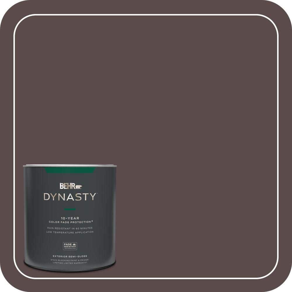BEHR DYNASTY 1 qt. #MQ1-43 Piano Brown Semi-Gloss Exterior Stain-Blocking Paint & Primer