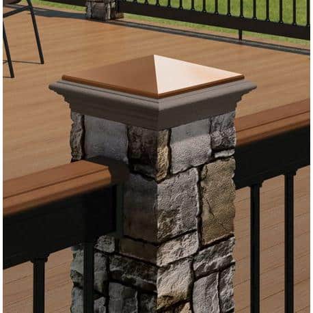 ProWood 8-1/4 in. x 8-1/4 in. x 3-1/2 ft. Composite Gray Cobblestone Fence Postcover (2)