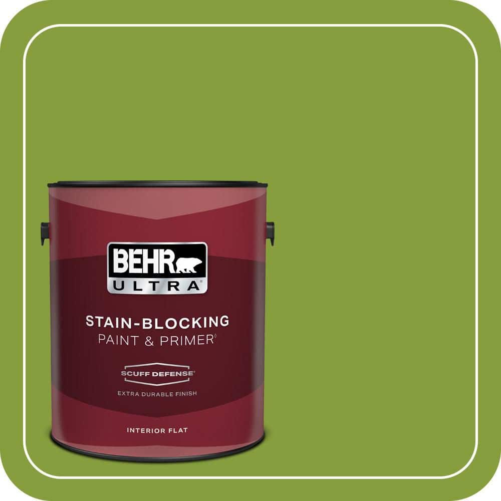 BEHR ULTRA 1 gal. #T14-18 New Shoot Extra Durable Flat Interior Paint & Primer (1)