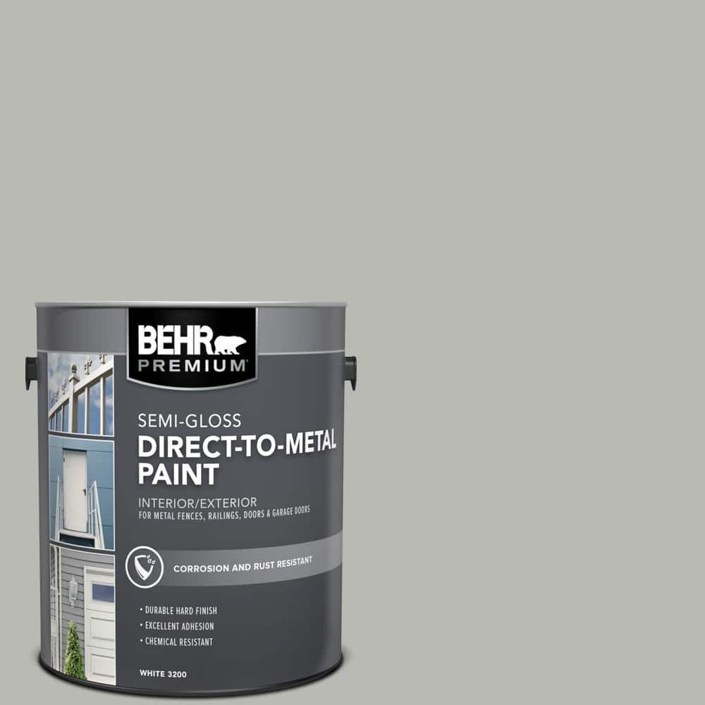 BEHR PREMIUM 1 gal. #PPU18-11 Classic Silver Semi-Gloss Direct to Metal Interior/Exterior Paint (1)
