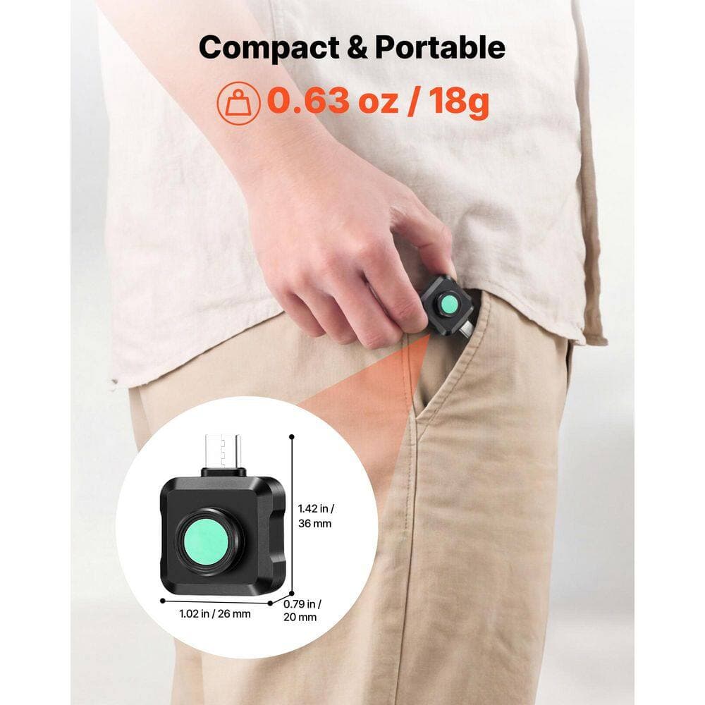 SKYSHALO 5 Volt 0 Amp DC Digital Thermal Imaging Camera for Android, 320 x 240 TISR, 25Hz Infrared Imager, -4°F to 1022°F (3)
