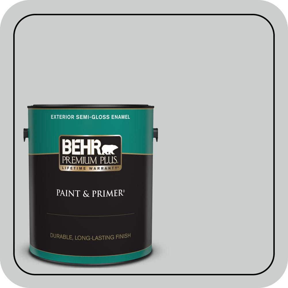 BEHR PREMIUM PLUS 1 gal. #N500-2 Loft Space Semi-Gloss Enamel Exterior Paint & Primer