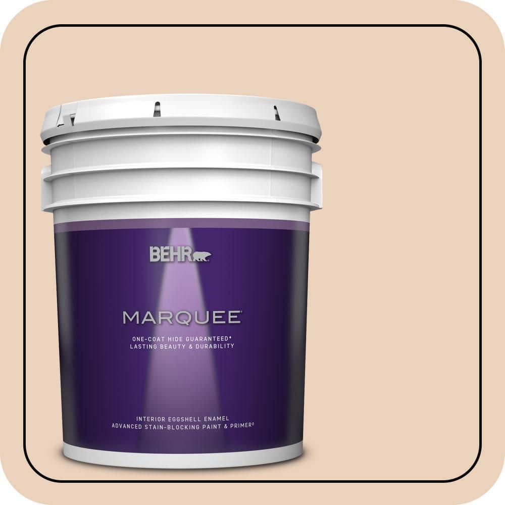 BEHR MARQUEE 5 gal. #T14-2 South Peach Eggshell Enamel Interior Paint & Primer (1)