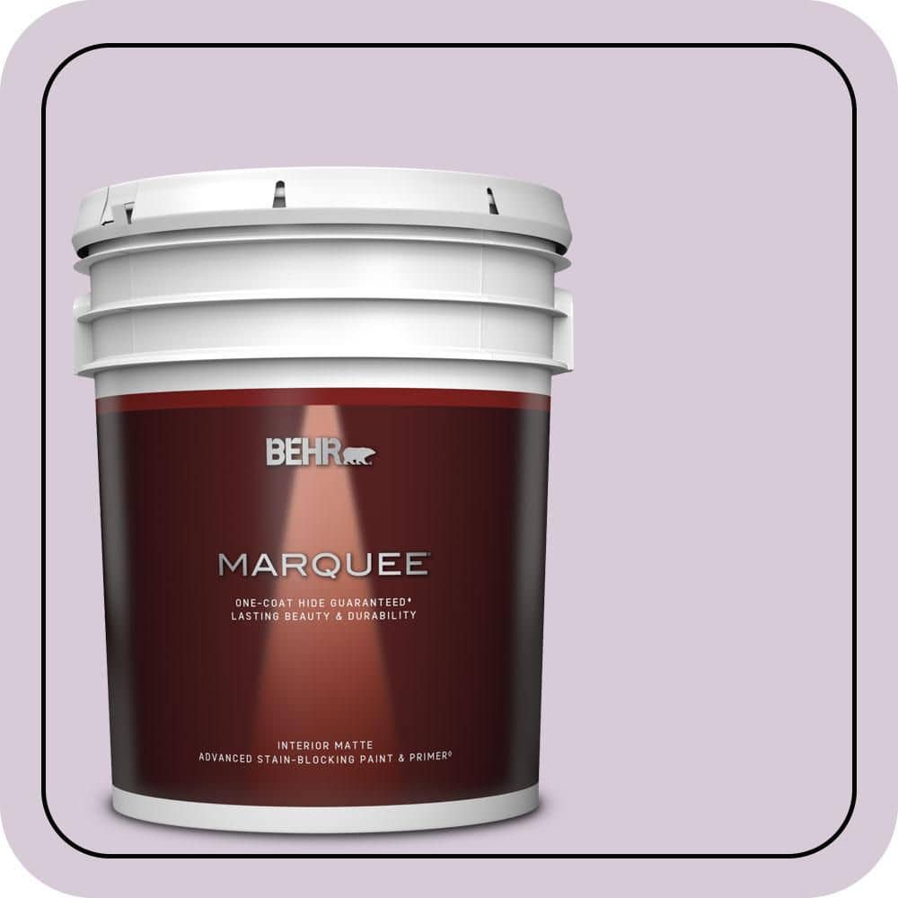 BEHR MARQUEE 5 gal. #670C-3 Purple Cream Matte Interior Paint & Primer