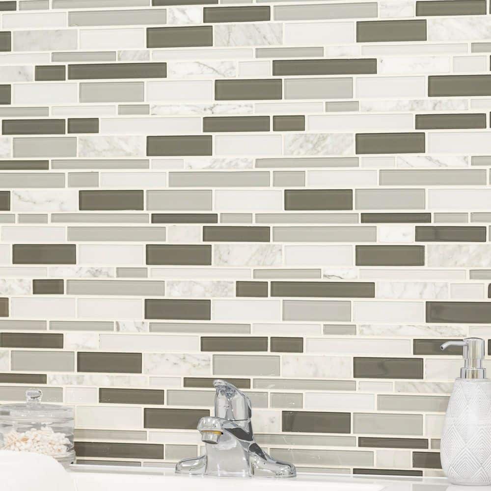 MSI Positano Interlocking 12 in. x 14 in. x 0.24 in. Glass Mesh-Mounted Mosaic Wall Tile (1 sq. ft./Each) (3)