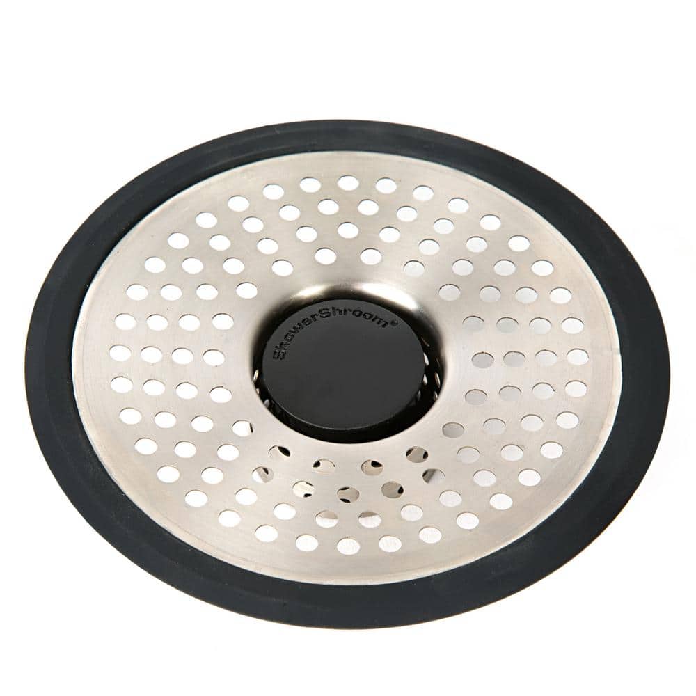 ShowerShroom 1.75 in. - 3 in. Walk-in Shower Stall Drain Protector Hair Catcher Stainless Steel Finish (3)
