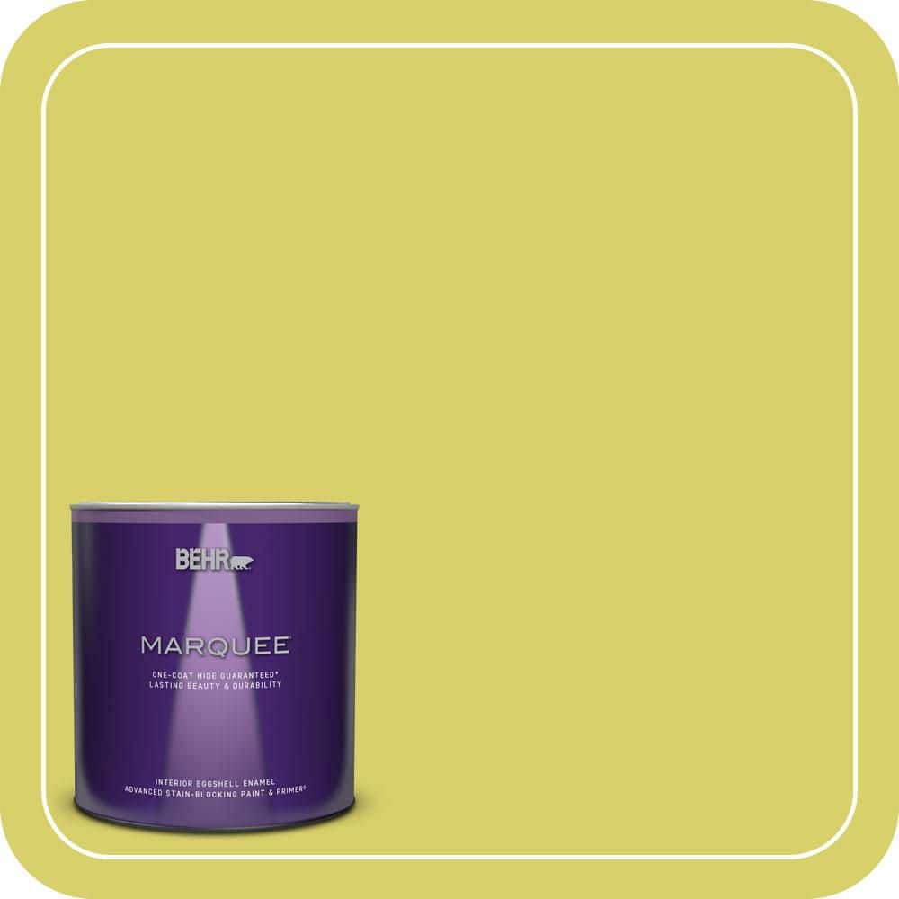 BEHR MARQUEE 1 qt. #P340-4 Lime Tree Eggshell Enamel Interior Paint & Primer