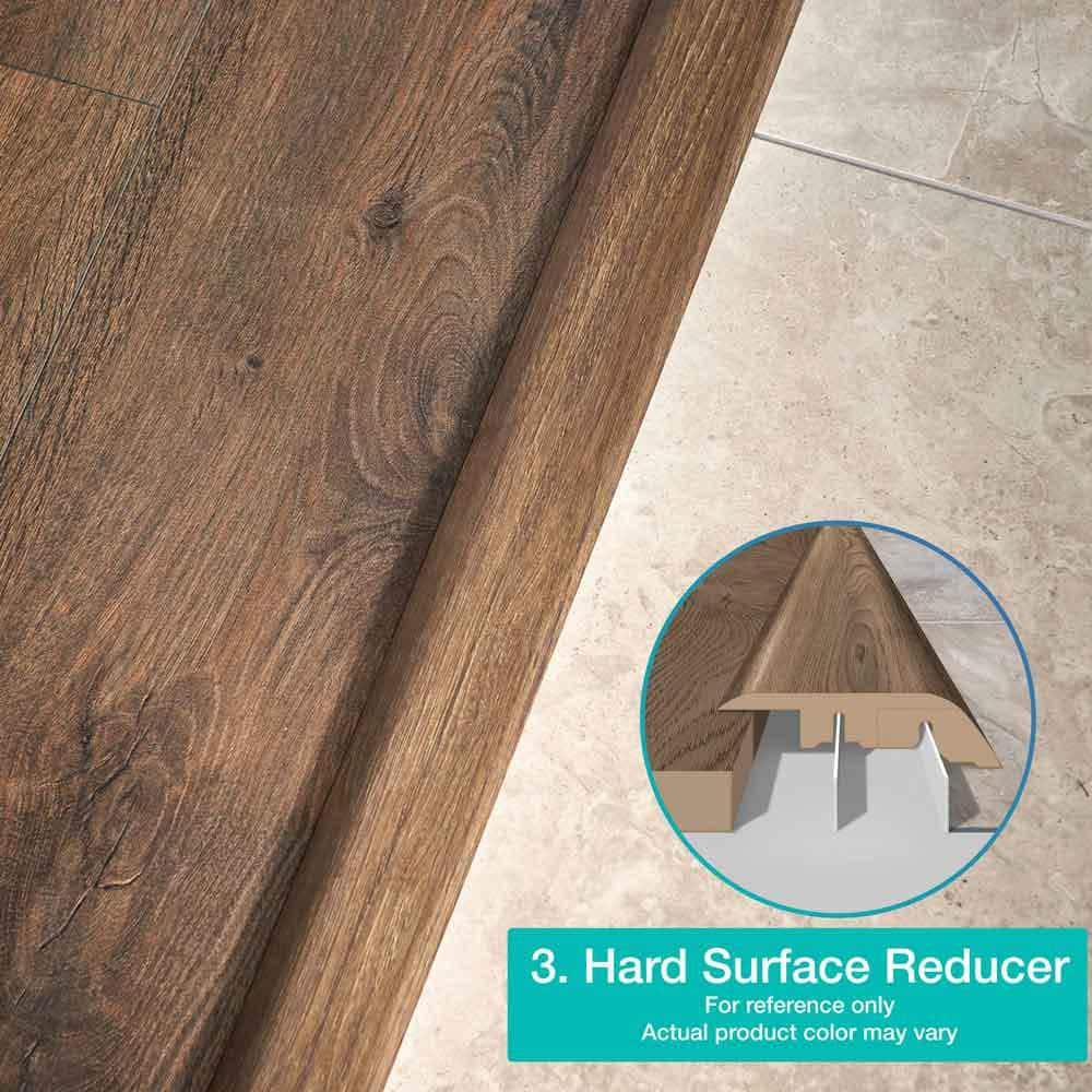 PERFORMANCE ACCESSORIES Fawn Pore 0.75 in. T x 2.37 in. W x 78.7 in. L Textured Wood Look Laminate Moulding/Trim 4-in-1 Molding (4)