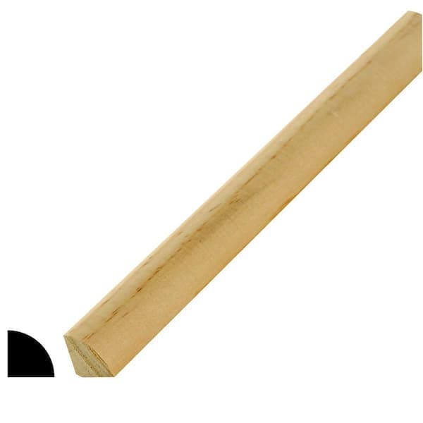 Alexandria Moulding WM 105 3/4 in. x 3/4 in. Pine Quarter Round Molding