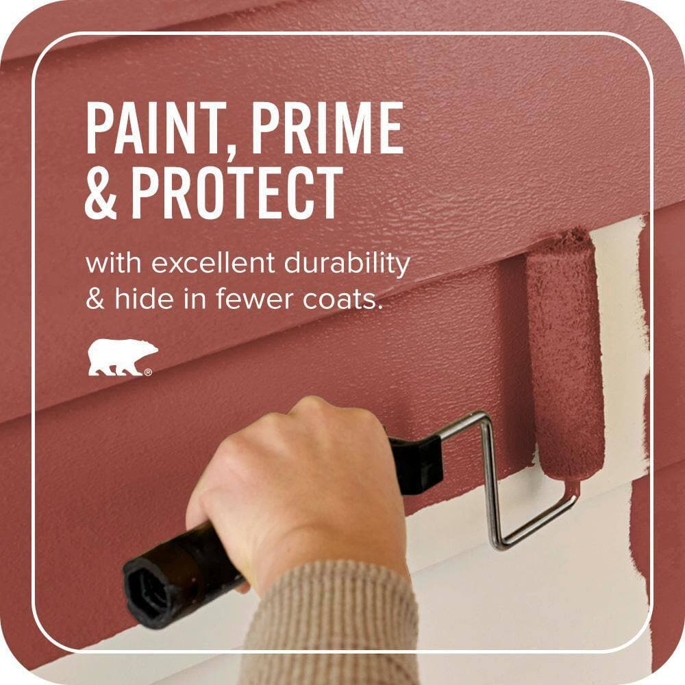 BEHR ULTRA 5 gal. #PPU2-17 Morocco Red Satin Enamel Exterior Paint & Primer (3)
