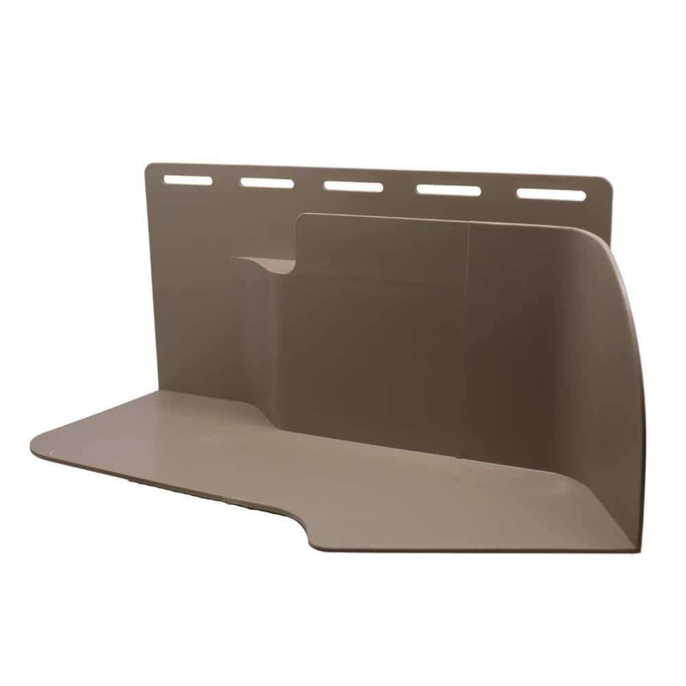 J'D OUT KICKOUT 3.75 in. x 8 in., Polypropylene Roof to Wall Kickout Flashing/Water Diverter, Tan Right