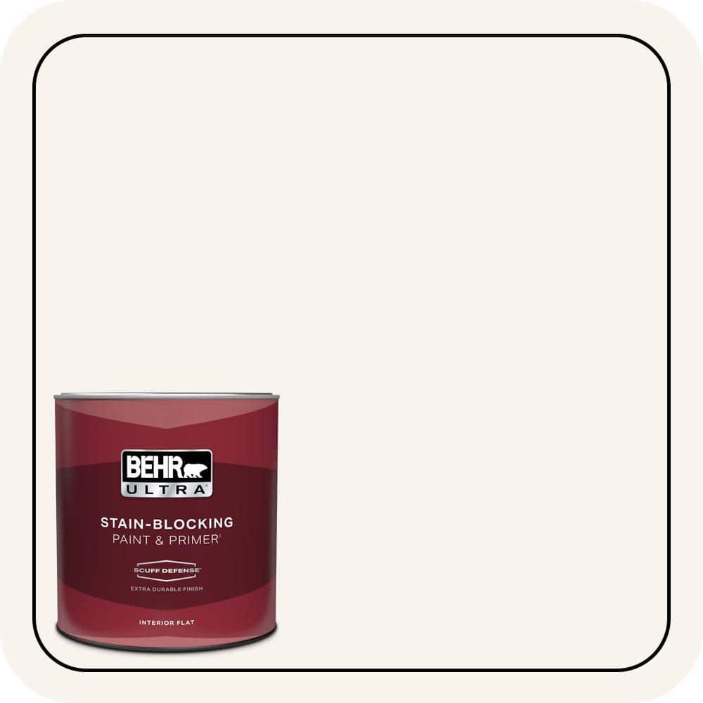 BEHR ULTRA 1 qt. #PR-W13 Crystal Cut Extra Durable Flat Interior Paint & Primer (1)