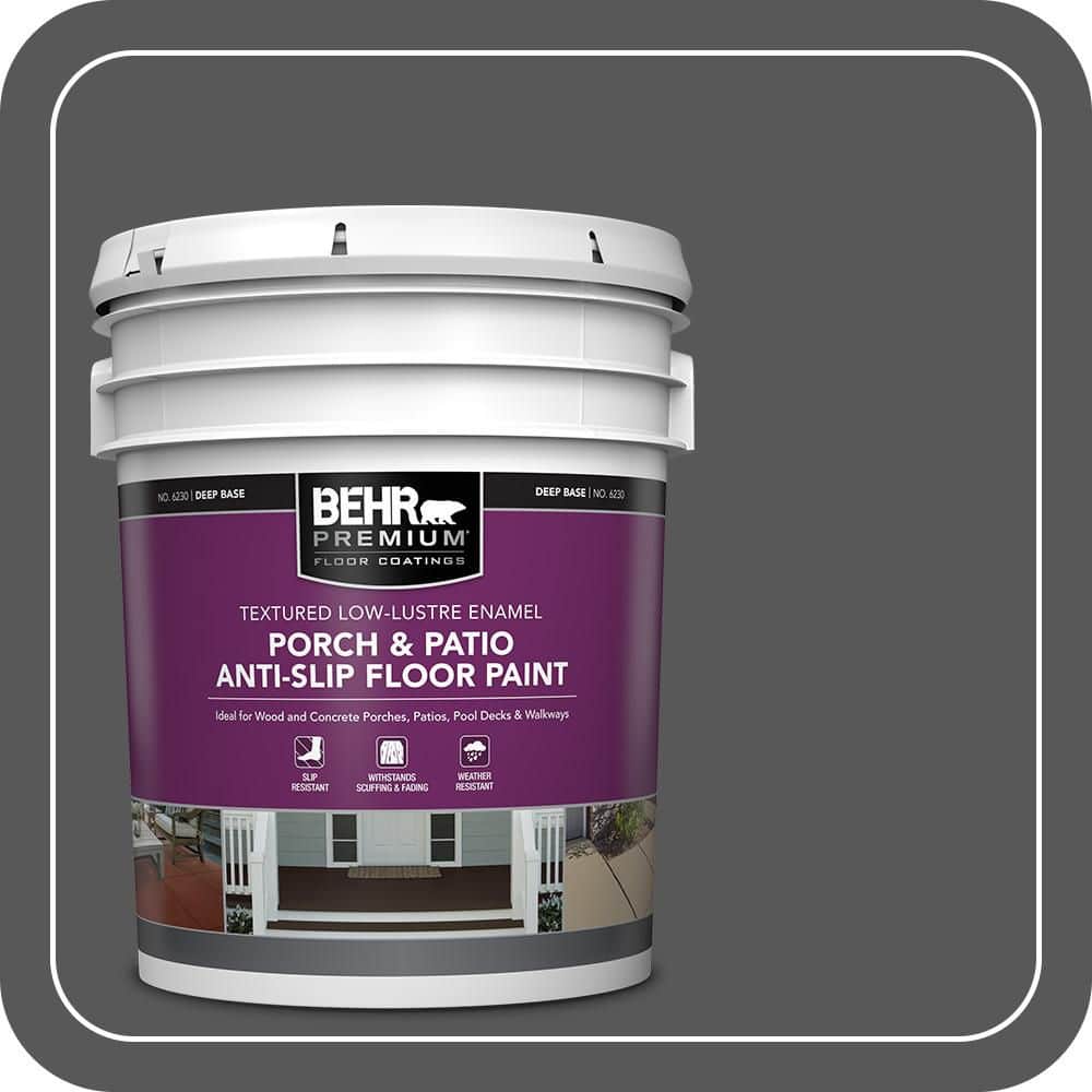 BEHR PREMIUM 5 gal. #PPU24-22 Shadow Mountain Textured Low-Lustre Enamel Interior/Exterior Porch and Patio Anti-Slip Floor Paint