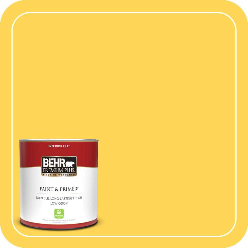 BEHR PREMIUM PLUS #P300-6 Buzz-in Enamel Interior/Exterior Paint & Primer Color Sample