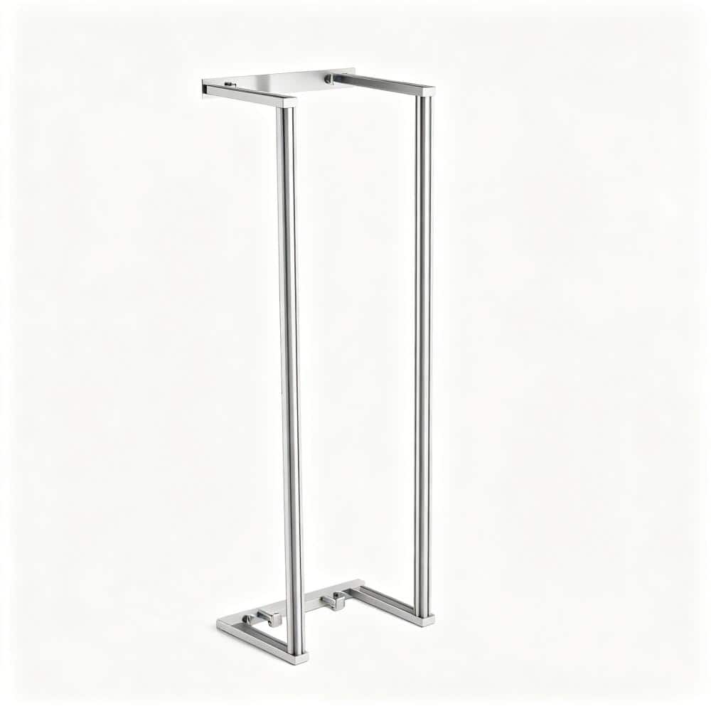 Whatseaso 8 in. W 28.5 in. H x 5.74 in. D Bathroom Towel Storage Stainless Steel Towel Storage Shelf in Silver (1)