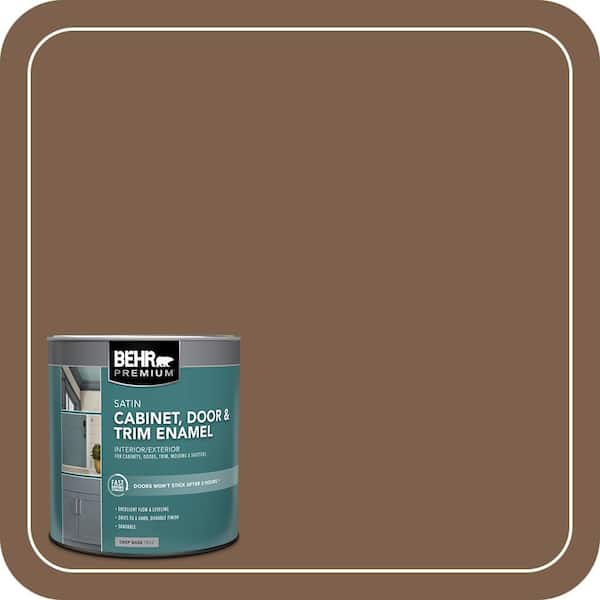 BEHR PREMIUM 1 qt. #HDC-CL-13 Sassafras Tea Satin Enamel Interior/Exterior Cabinet, Door & Trim Paint (2)