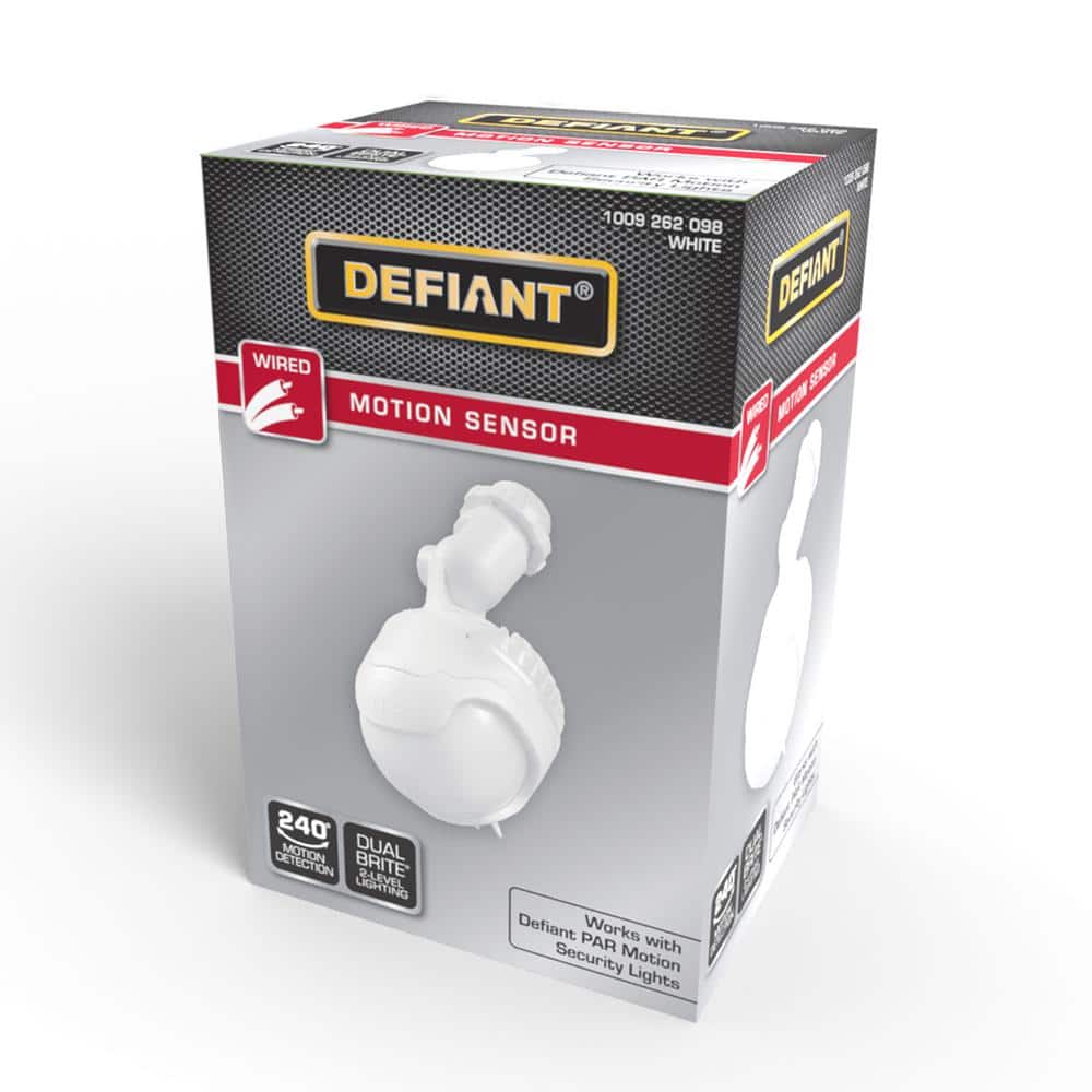 Defiant 240 Degree White Motion Sensor Wired Outdoor Dusk-to-Dawn Replacement Sensor (3)