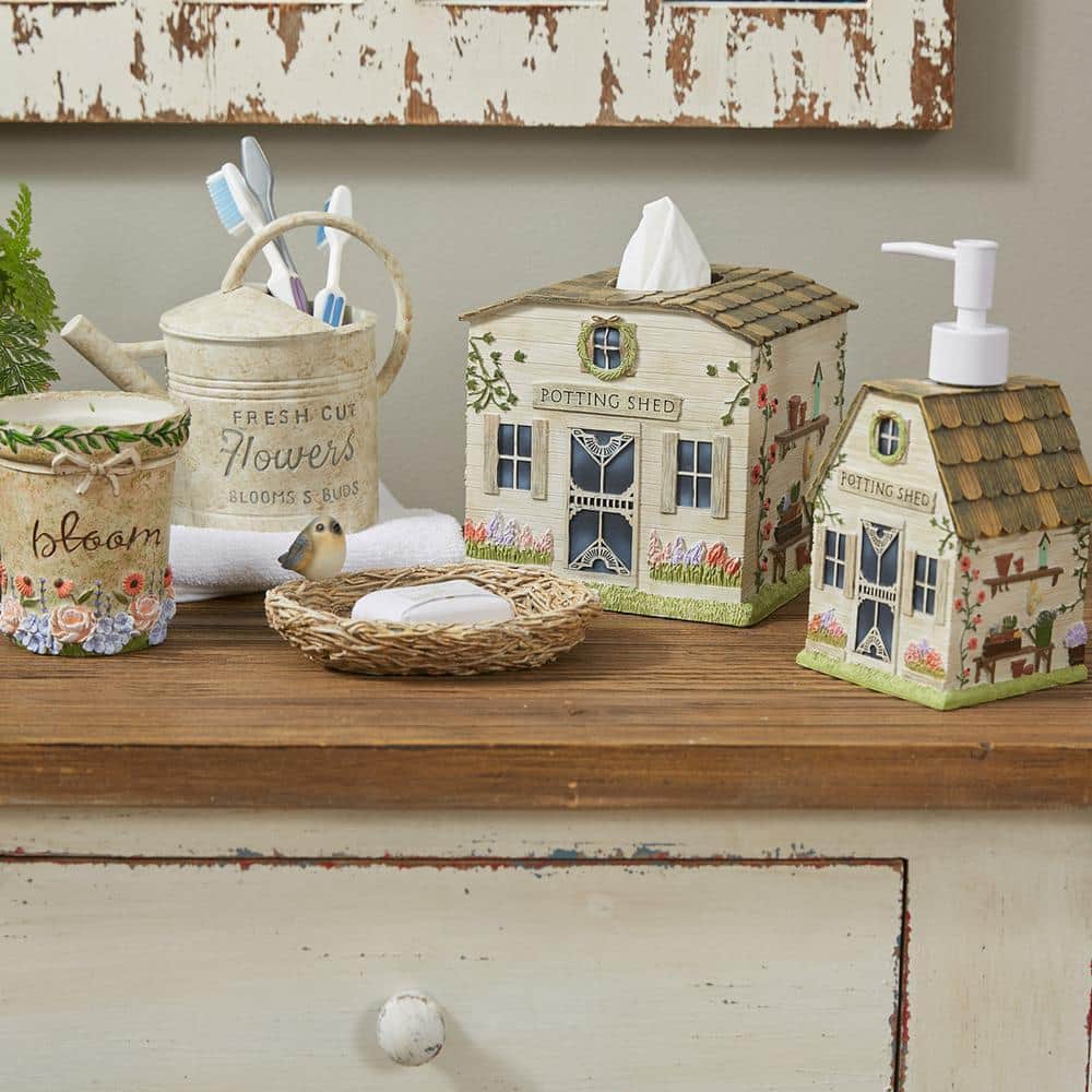 Park Designs Spring Garden Beige Finish Toothbrush Holder (2)