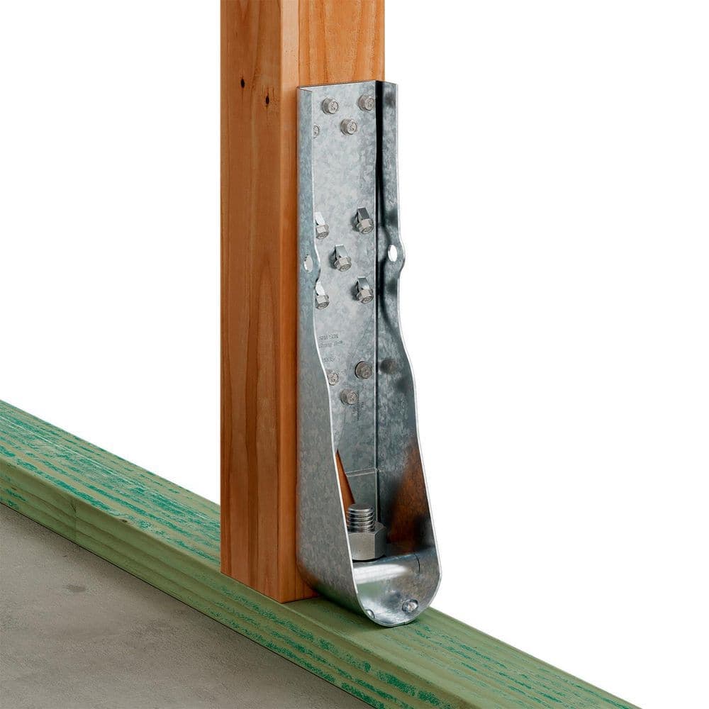 Simpson Strong-Tie HDUE7 3 in. x 14-11/16 in. 14-Gauge Galvanized Predeflected Holdown with Strong-Drive SDS Screws (2)