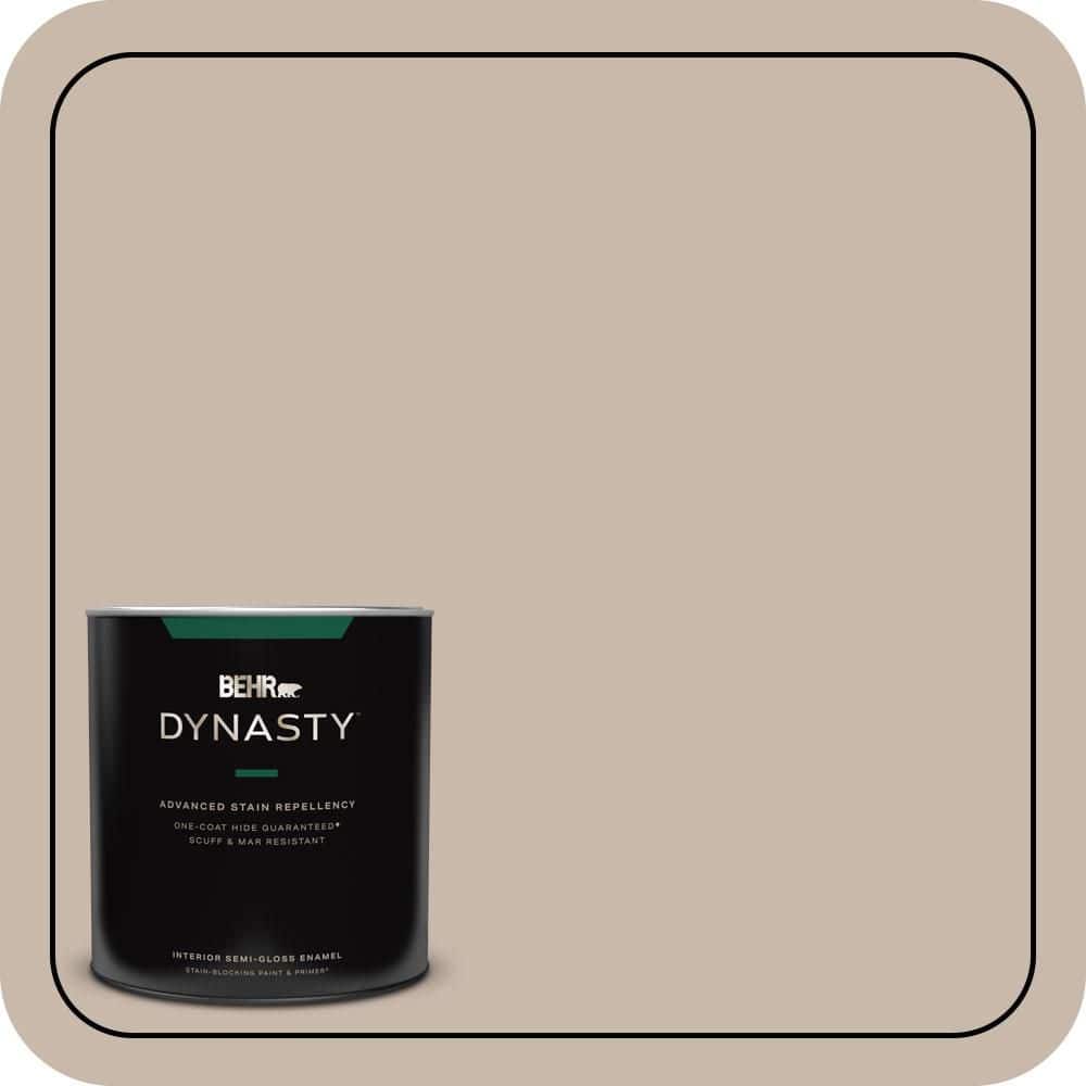 BEHR DYNASTY 1 qt. #N230-3 Armadillo One-Coat Hide Semi-Gloss Enamel Interior Stain-Blocking Paint & Primer