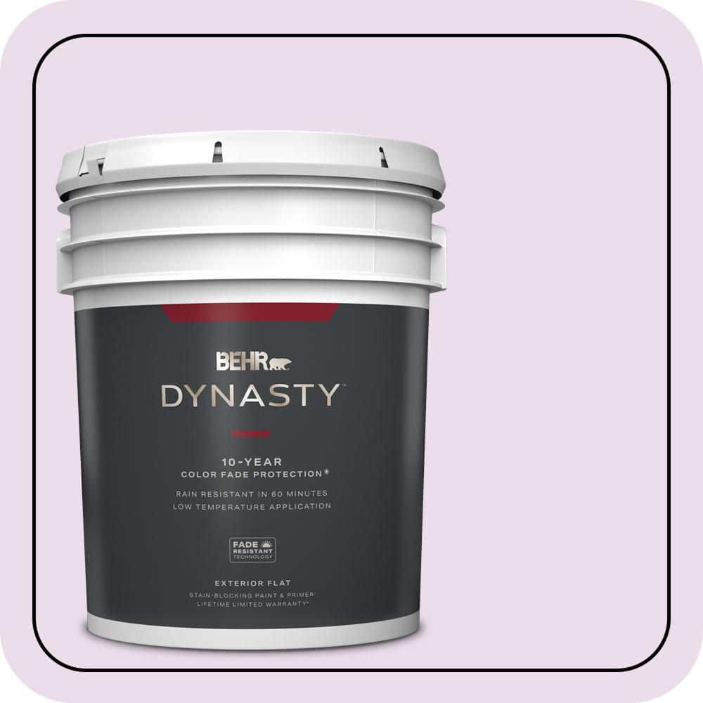 BEHR DYNASTY 5 gal. #P100-1 Sprinkle Flat Exterior Stain-Blocking Paint & Primer