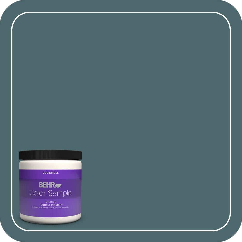 BEHR PREMIUM PLUS 8 oz. #510F-6 Solitude Eggshell Enamel Interior Paint & Primer Color Sample